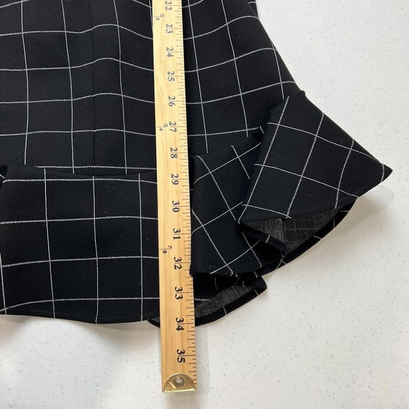 Adelyn Rae‎ Womens Check Black & White Ruffle Bottom Dress Size Small Sleeveless - Picture 9 of 12